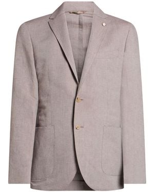 Luigi Bianchi Blazer Linen, Cotton - Brown