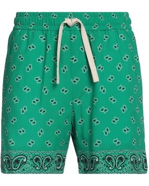 Palm Angels Shorts & Bermuda Shorts Viscose, Cotton - Green