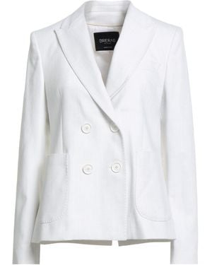 BRERAS Milano Ivory Blazer Cotton, Polyester, Elastane - White