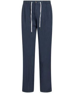 PT Torino Pants Lyocell, Linen, Cotton - Blue