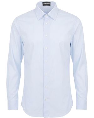 Emporio Armani Sky Shirt Cotton, Polyamide, Elastane - Blue