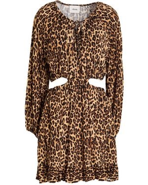 Dixie Camel Mini Dress Viscose - Brown