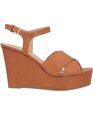 Sergio Rossi Tan Sandals Leather - Brown