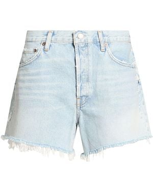 Agolde Denim Shorts Organic Cotton - Blue