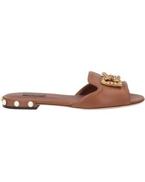 Dolce & Gabbana Sandals Soft Leather - Brown