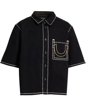 TRUE RELIGION Denim Shirts - Black