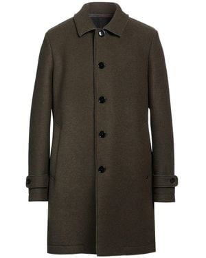 DISTRETTO 12 Military Overcoat & Trench Coat Polyester, Viscose, Virgin Wool - Gray