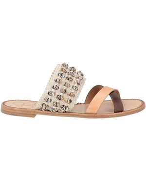 Fabi Slate Sandals Leather, Textile Fibers - White