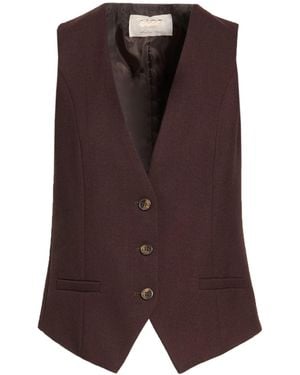 Kaos Tailored Vest Polyester, Viscose, Elastane - Brown