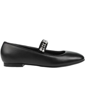 Casadei Ballet Flats Leather - Black