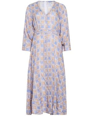 Caliban Light Midi Dress Cotton - Purple