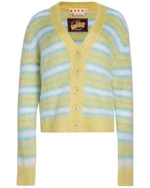 Marni Cardigan Mohair Wool, Polyamide - Blue