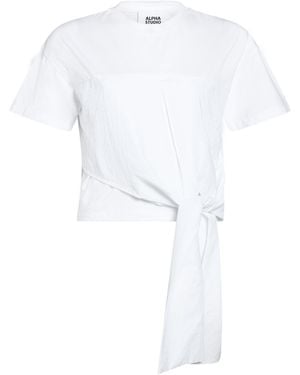 Alpha Studio T-Shirt Cotton, Elastane - White