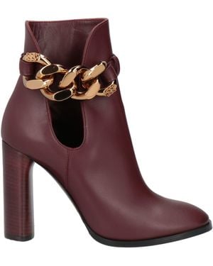 Casadei Burgundy Ankle Boots Leather - Brown