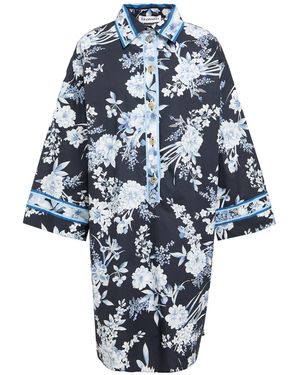 Leonard Paris Mini Dress Cotton - Blue