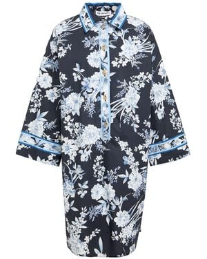 Leonard Paris Mini Dress Cotton - Blue