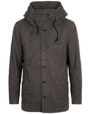 Y's for men Overcoat & Trench Coat Linen, Ramie, Wool - Gray