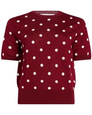 Comme des Garçons Burgundy Jumper Wool - Red