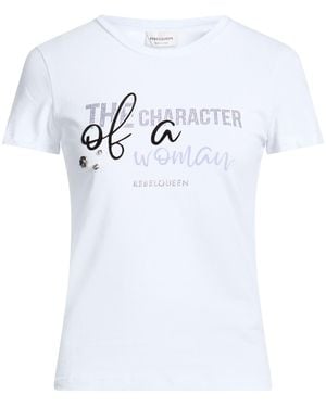 Rebel Queen T-Shirt Cotton, Elastane - White