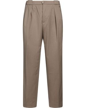 BRO-SHIP Trousers Polyester, Wool, Elastane - Grey