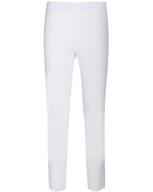 Seductive Ivory Pants Cotton, Polyamide, Elastane - White