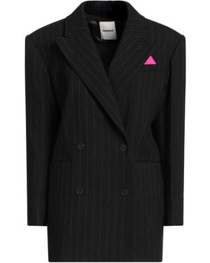 Sandro Blazer Cotton, Viscose, Linen, Polyester, Acrylic - Black