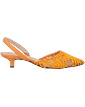 PROSPERINE® Pumps Leather, Textile Fibers - Orange