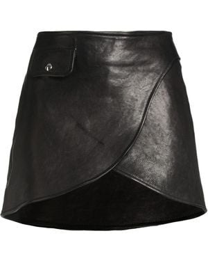 KHAITE Mini Skirt Lambskin - Black