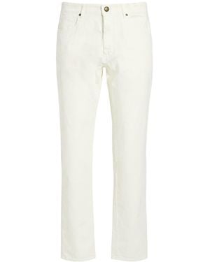 Berwich Vissuto Cream Pants Cotton, Elastane - White