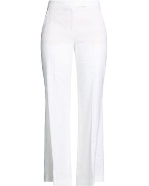 Windsor. Pants Linen, Lyocell, Elastane - White