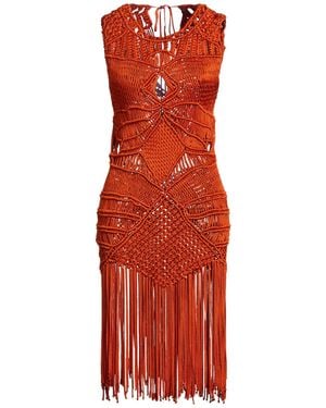 Alberta Ferretti Midi Dress Acetate - Red