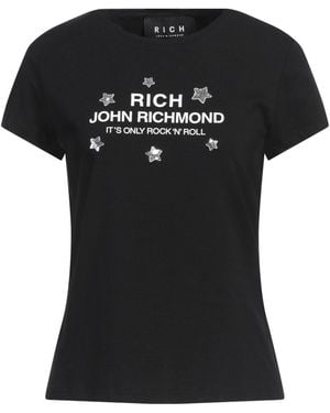 John Richmond T-Shirt Cotton, Elastane - Black