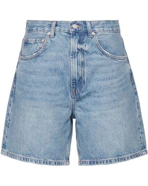 Anine Bing Denim Shorts Cotton - Blue