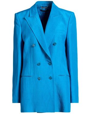 Alberta Ferretti Blazer Linen, Viscose, Elastane - Blue