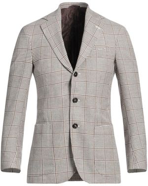De Petrillo Ivory Blazer Wool, Silk - Gray
