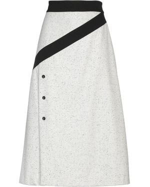 Trussardi Midi Skirt Virgin Wool, Polyamide, Polyester, Elastane - White