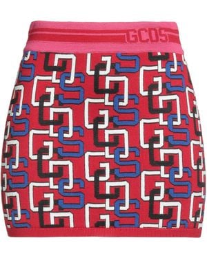 Gcds Mini Skirt Wool, Acrylic, Viscose - Red