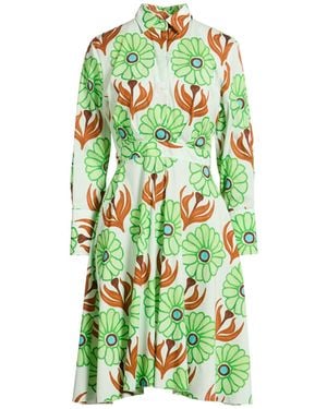 Caliban Midi Dress Cotton, Elastane - Green