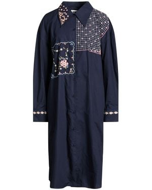 YMC Midnight Midi Dress Cotton - Blue