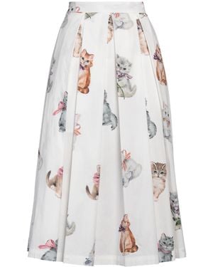 Vivetta Midi Skirt Cotton, Elastane - White