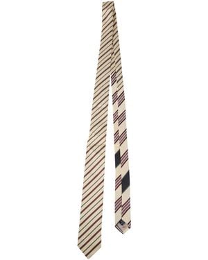 Dries Van Noten Ivory Ties & Bow Ties Silk - Metallic