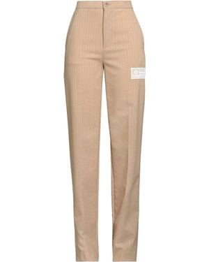 Gcds Camel Pants Polyester, Virgin Wool, Elastane - Natural