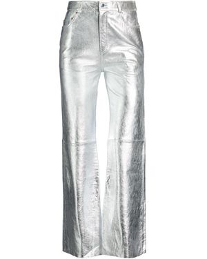 Maje Trousers Sheepskin - White