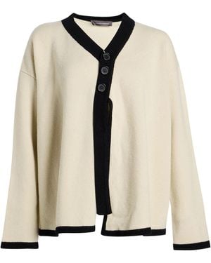 Lorena Antoniazzi Cardigan Virgin Wool, Cashmere, Silk - Natural
