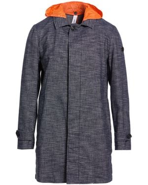 DISTRETTO 12 Overcoat & Trench Coat Cotton, Polyester - Blue