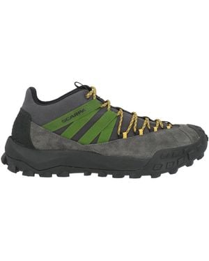 SCARPA Sneakers Leather, Textile Fibers - Green