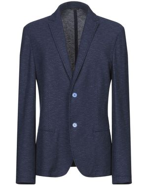 Daniele Alessandrini Midnight Blazer Cotton, Viscose, Elastane - Blue