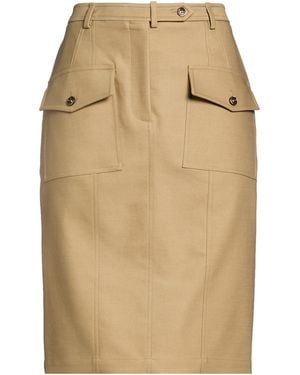 Tom Ford Khaki Midi Skirt Cotton, Elastane - Natural