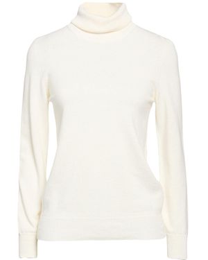 Kangra Ivory Turtleneck Merino Wool, Silk, Cashmere - White
