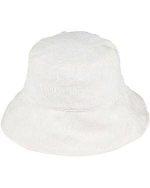 MSGM Hat Polyester, Cotton - White